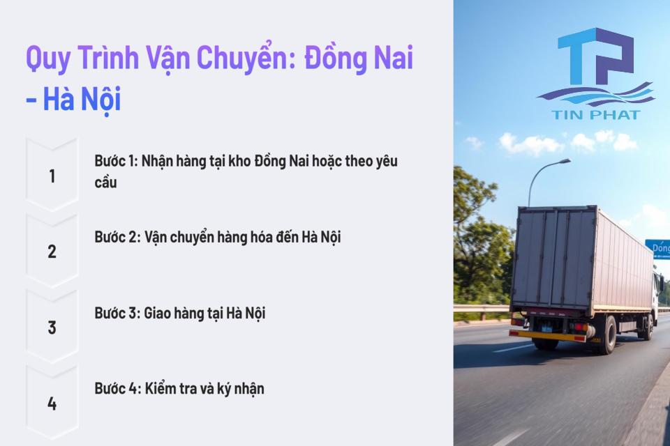 Quy trình vận chuyển hàng xe Đồng Nai đi Hà Nội