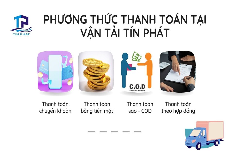 Phương thức thanh toán tại Vận tải Tín Phát về chành xe Đồng Nai đi Nam Định