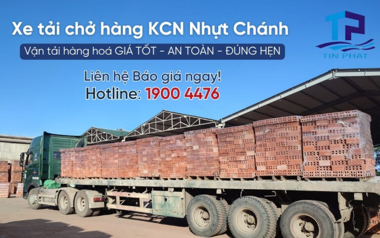 xe tải chở hàng kcn nhựt chánh