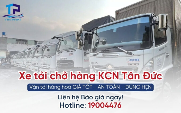 xe tải chở hàng KCN Tân Đức