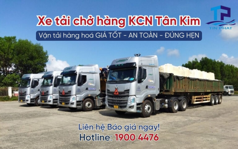 xe tải chở hàng KCN Tân Kim
