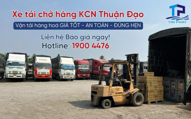 xe tải chở hàng kcn thuận đạo
