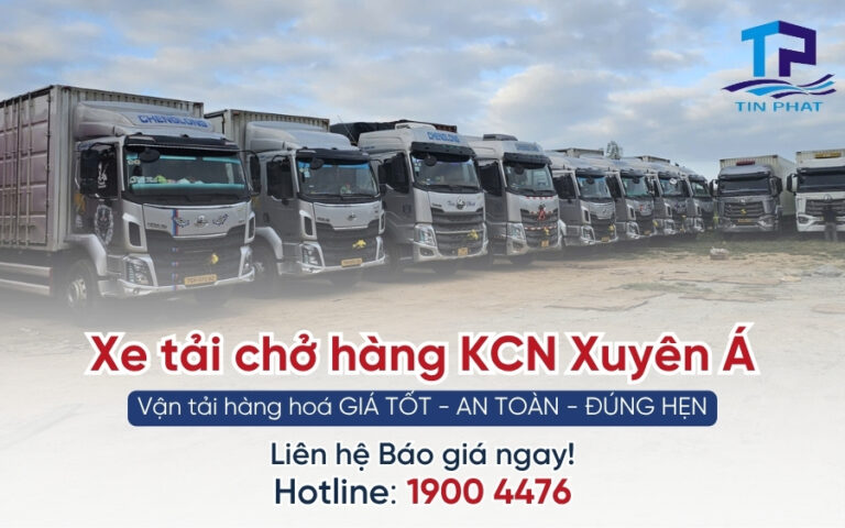 xe tải chở hàng kcn xuyên á