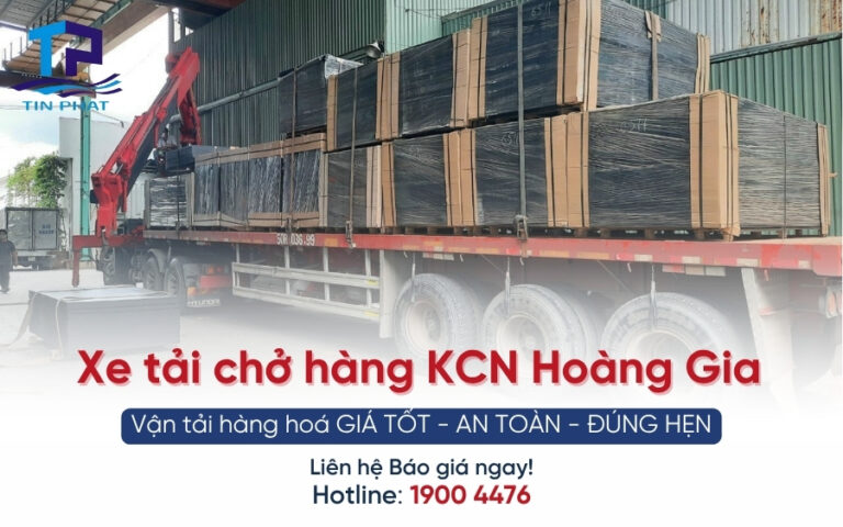 xe tải chở hàng kcn hoàng gia